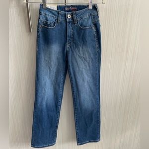 Santana Jeans Mid Rise Straight Leg Blue Jeans w/ Tummy control Size 2 NWT